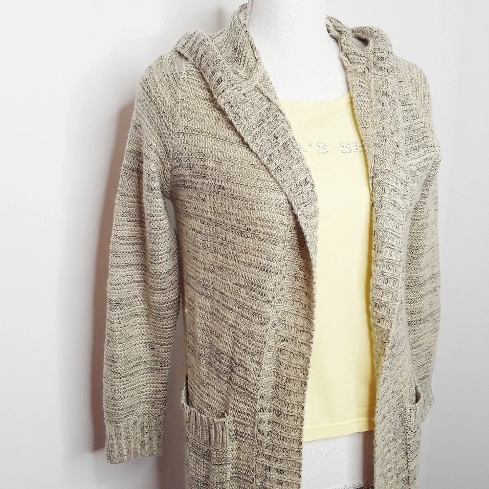 SIENNA SKY Long Hooded Knit Cardigan EUC sz S